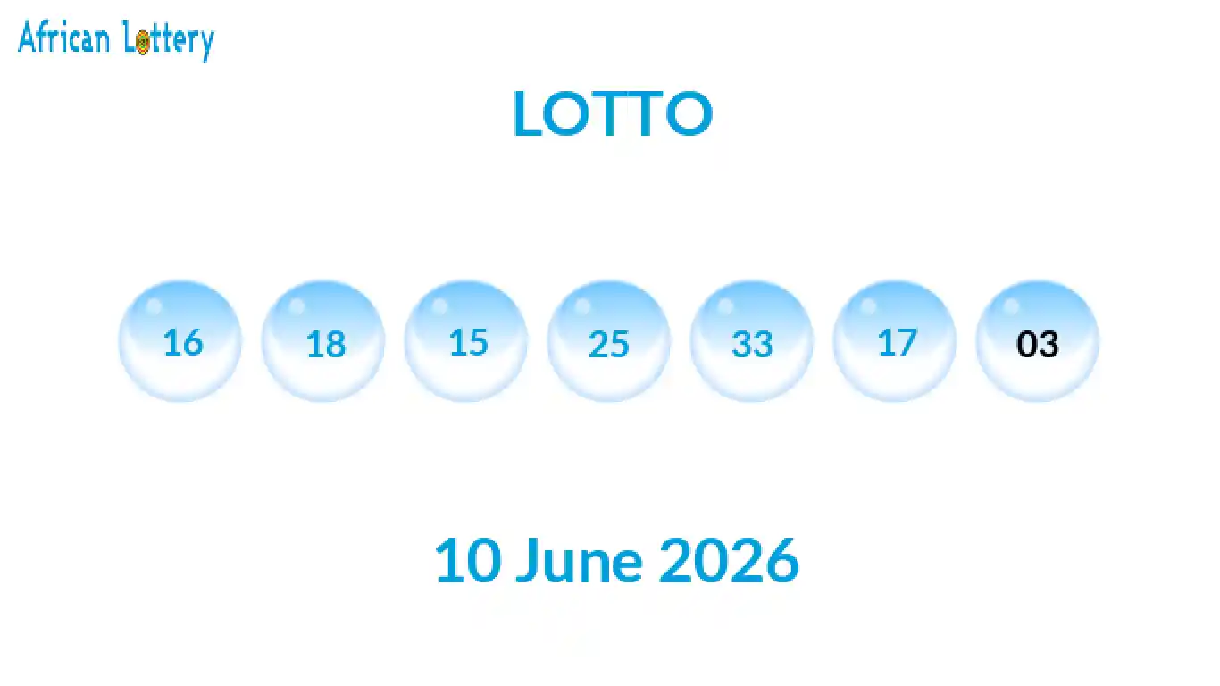 Lottery balls from Lotto draw on 10 June 2026
