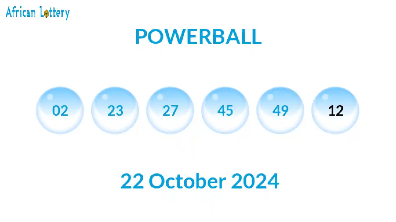 Powerball results, Prizes for 22 October 2024 (Tuesday 22.10.2024)