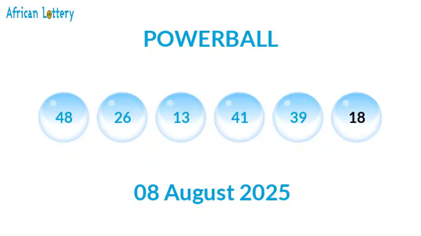 SA Powerball summary 20250808